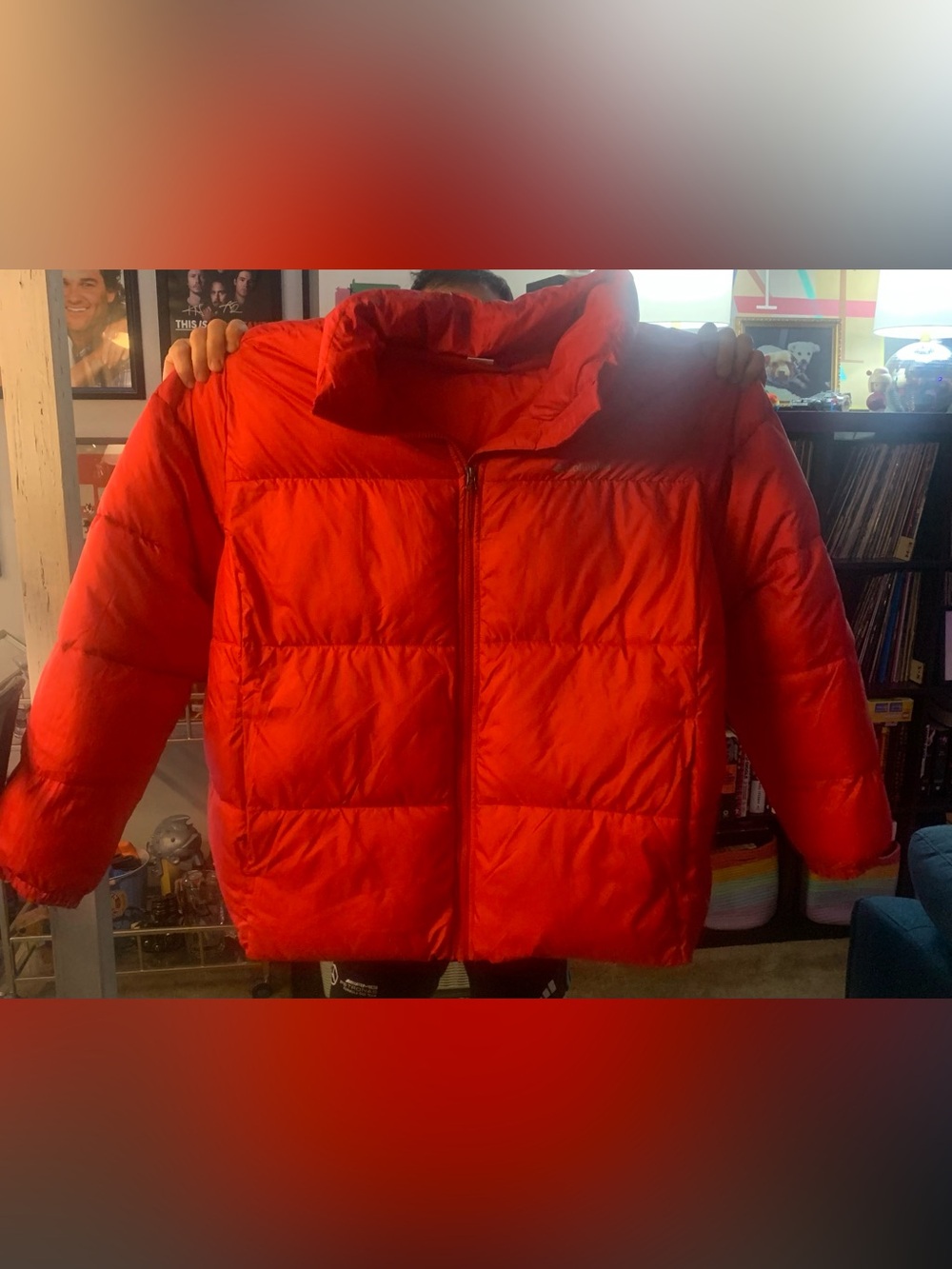 Columbia Red Puffer Jacket - Warm Lightweight Coat